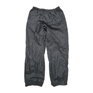 Vintage 2005 Nike Windbreaker Pants XL Black - Y2K Baggy Track Pants Leg Zips